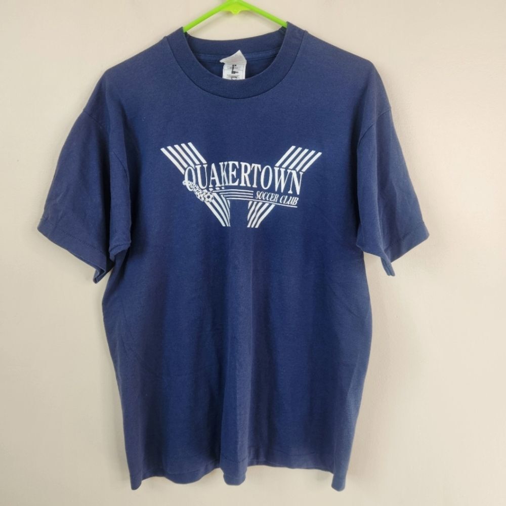 Fruit Of The Loom Vintage Single Stitch Quakertown Soccer Club SS Tee Large